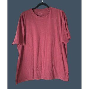 True Classic Mens Crew Neck T-Shirt Burgundy XL Cotton/Polyester Blend